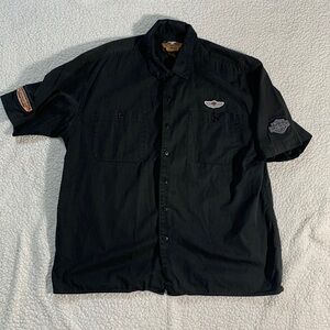 Harley Davidson Men's 100 Years Embroidered Button Up Shirt size XL Biker